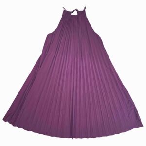 HALARA Purple Plum Pleated Maxi Dress